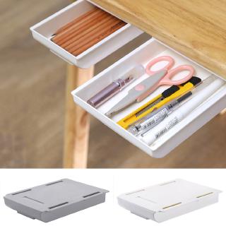 Table Drawer Under Desk Mini Self-Adhesive Pencil Tray Table Hidden Organizer Storage Holder Case Free Rack Container