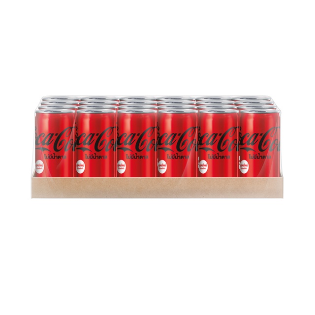 โค้ก-น้ำอัดลม-สูตรไม่มีน้ำตาล-180-มล-24-กระป๋อง-coke-soft-drink-zero-sugar-180ml-pack-24