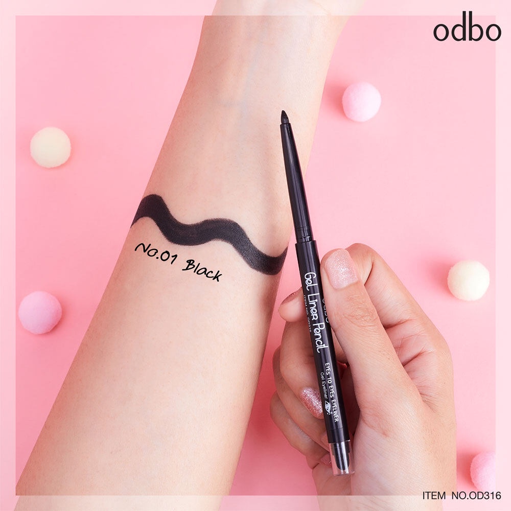 odbo-gel-liner-pencil-ดินสอเขียนขอบตาแบบออโต้พร้อมกบเหลา-od316-สามารถเขียนได้ทั้งขอบตาบนและขอบตาล่าง