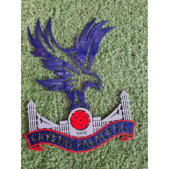 คริสตัลพาเลซ-โลโก้-crystal-palace-f-c-เหล็กตัดเลเซอร์-ขนาด-18-cm-หนา-2-mm-ทำสีเหมืนจริง-ใช้สี-2k-สีพ่นรถยนต์ภายนอก