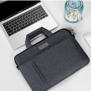 Briefcase Document Bag Casual Laptop Case Airbag Men Women Portable Paper Organizer 13&amp;quot; 14&amp;quot; 15&amp;quot; One-shoul