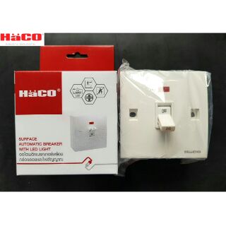 Haco ออโตเมติค เบรกเกอร์พร้อมกล่องลอย และไฟสัญญาณ (LED) WS15(15A), 20A(WS20), 25A, 32A