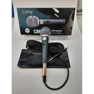 ]MICROPHONE ไมค์โครโฟน CM-747 CEFlar ไมค์สาย สายยาว 4 เมตร เสียงดีมากไมค์ร้องเพลง ไมค์คาราโอเกะ