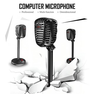 Microphone ไมค์คอม  813 ไมโครโฟน คอมพิวเตอร์ ตั้งโต๊ะ ต่อมือถือได้