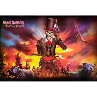 โปสเตอร์ รูปวาด วง ดนตรี เฮฟวีเมทัล IRON MAIDEN 1975 POSTER 24”x35” Inch English Heavy Metal V18