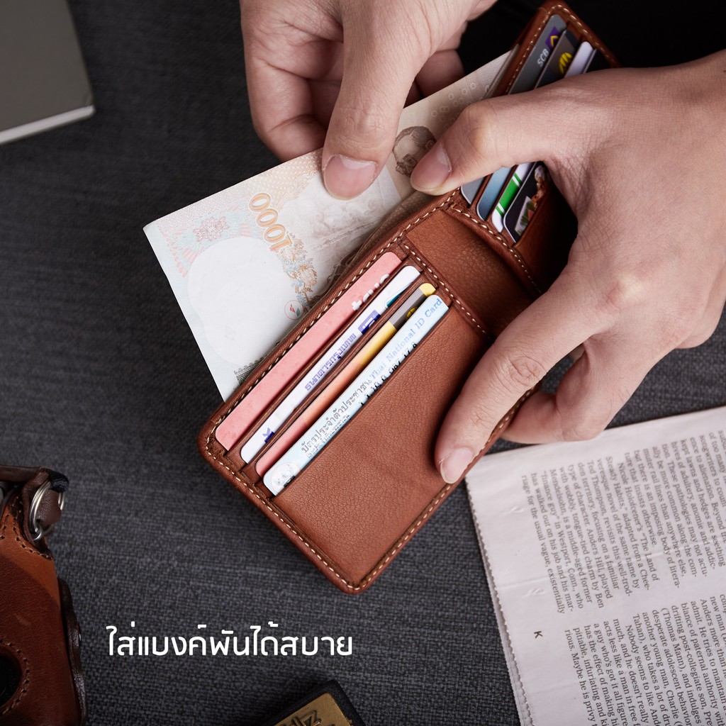 เล็ก-บาง-พกง่าย-กระเป๋าสตางค์หนังแท้-slim-wallet