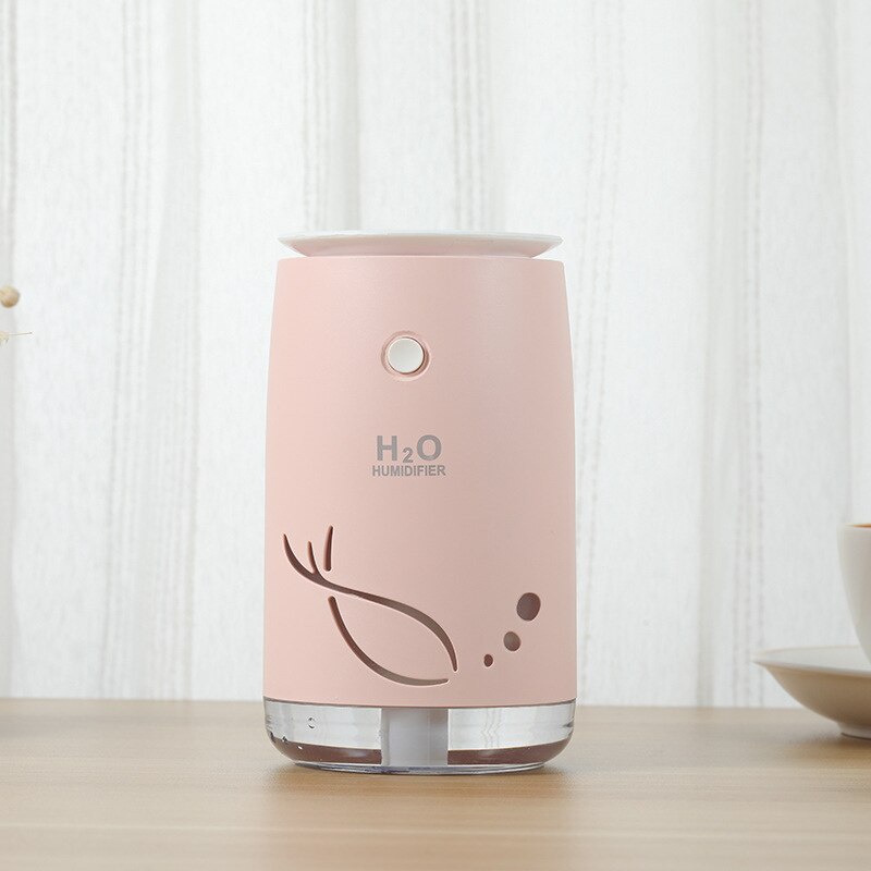 ใหม่ Fishtail Mini Humidifier usb ไฟกลางคืนที่มีสีสันโฮมออฟฟิศ Mute Air ...