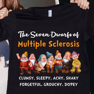 เสื้อยืดโอเวอร์ไซส์เสื้อเชิ้ต ลาย The Seven Dwarfs Of Multiple Sclerosis สําหรับผู้ชายS-3XL
