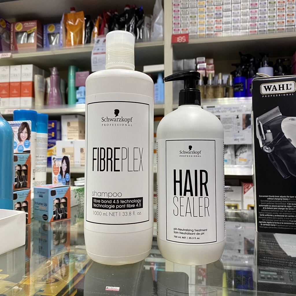 Schwarzkopf Fibreplex Shampoo 1000ml / Hair Sealer 750ml | Shopee Thailand