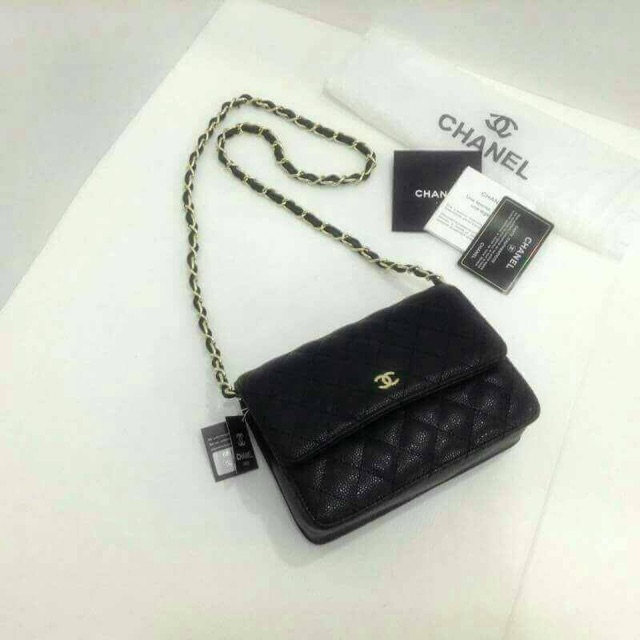 กระเป๋าchanel-คาเวียร์-หนังเรียบ