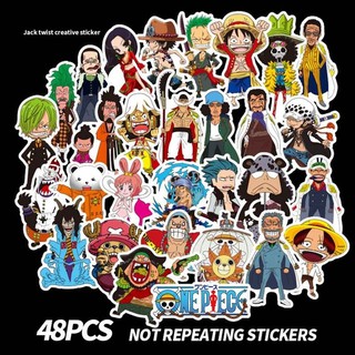 ภาพหน้าปกสินค้าสติกเกอร์ PVC รูปการ์ตูน One Piece สำหรับติดรถยนต์ 48 ชิ้น ซึ่งคุณอาจชอบราคาและรีวิวของสินค้านี้