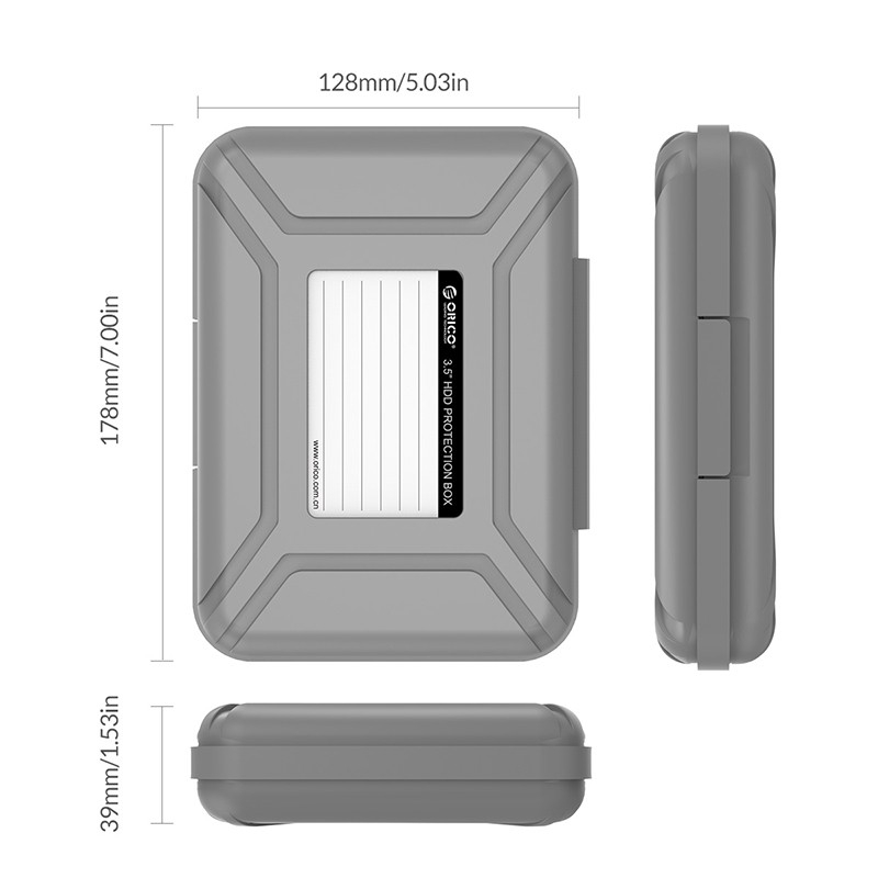 ภาพสินค้าORICO 3.5" Hard Drive Disk Protection Case/Storage HDD Case Cover BoxPHX35 จากร้าน orico.th บน Shopee ภาพที่ 1