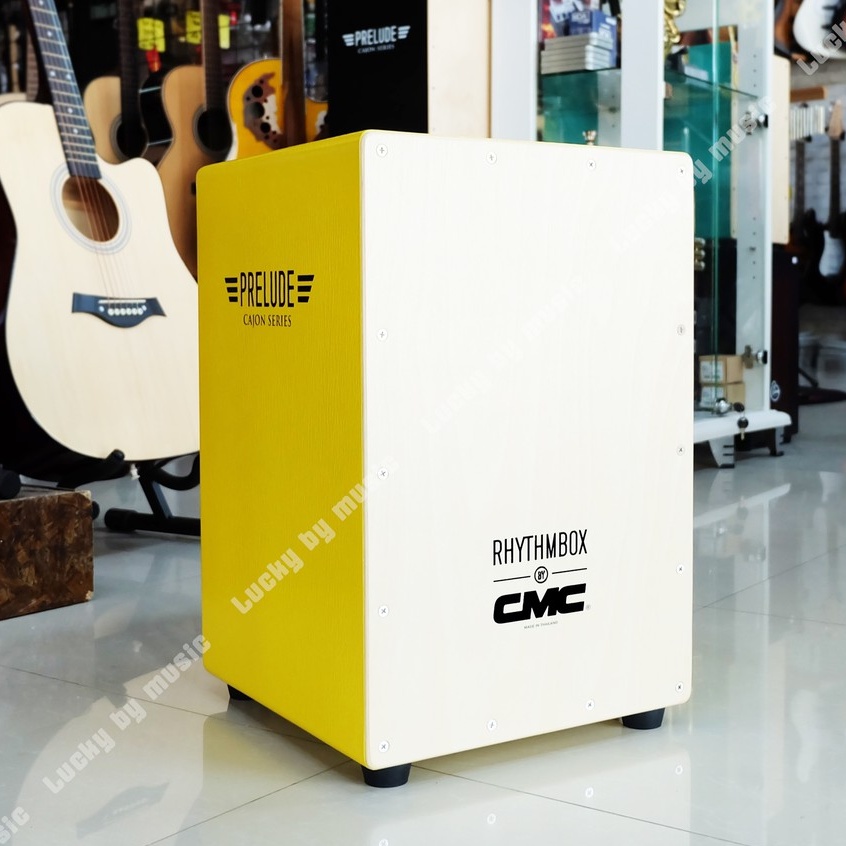 กลองคาฮอง-cmc-คาฮอง-cajon-รุ่น-prelude-สีเหลือง-ฟรี-กระเป๋าคาฮอง-lucky-indy-สีน้ำตาล-เลือกรุ่นได้-ส่งด่วน