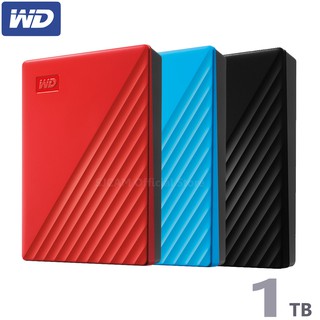 สินค้า WD External Harddisk 1TB ฮาร์ดดิสก์แบบพกพา รุ่น NEW My Passport ,1 TB, USB 3.0 External HDD 2.5\" ฮาร์ดดิสก์ ประกัน 3ปี