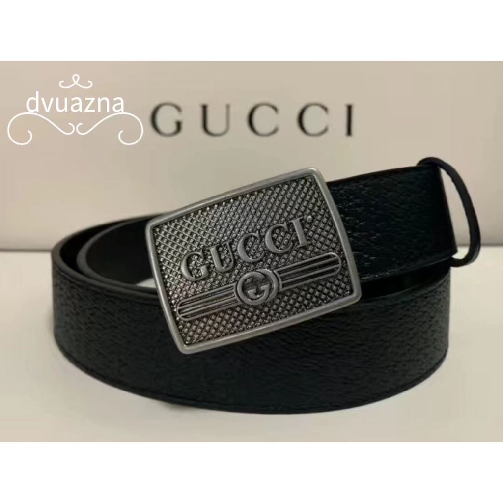 เข็มขัดหนังสไตล์หัวเข็มขัดวินเทจ-gucci-ของแท้