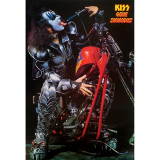 โปสเตอร์ รูปถ่าย วง ดนตรี เฮฟวีเมทัล KISS (1973-Now) Gene Simmons POSTER 24”x35” Inch Heavy Metal Hard Rock Band