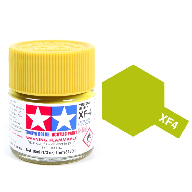 สีอะคริลิค TAMIYA ACRYLIC XF-1 81701, XF-2 81702, XF-3 81703, XF-4 ...