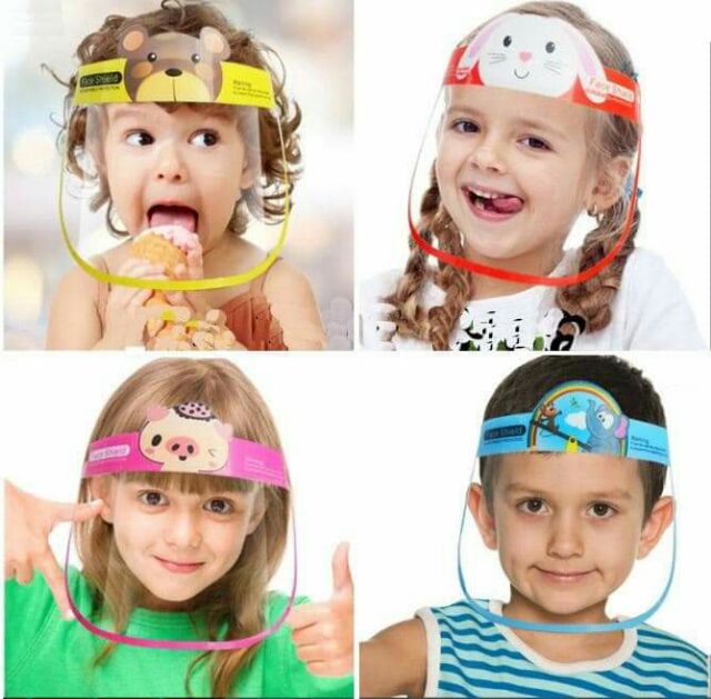 ภาพสินค้าเฟชชิวเด็ก แบบยางยืด face shields mask เด็ก ไม่เลือกลาย จากร้าน nankanyanat บน Shopee ภาพที่ 4