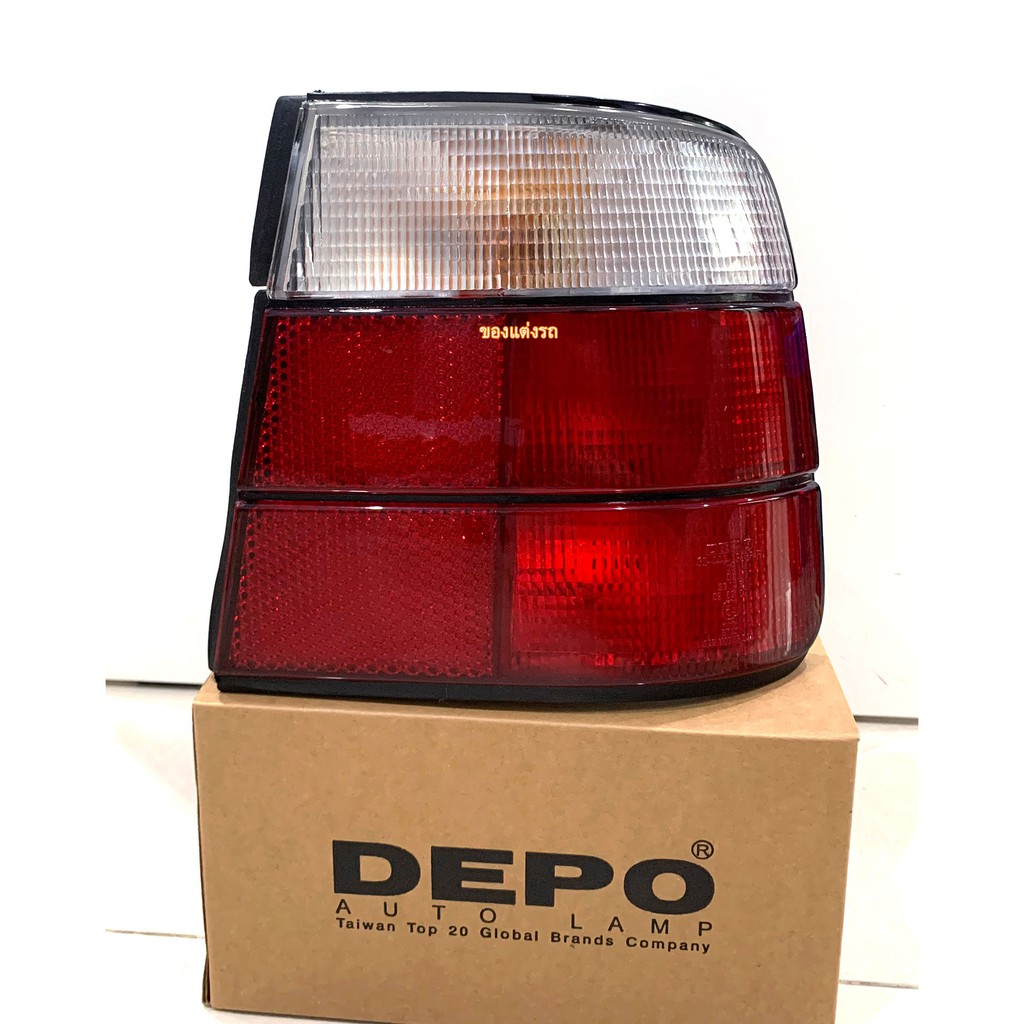 DEPO ไฟท้าย BMW E34 ขาวแดง (มีขั้วไฟ+หลอดไฟ) | Shopee Thailand