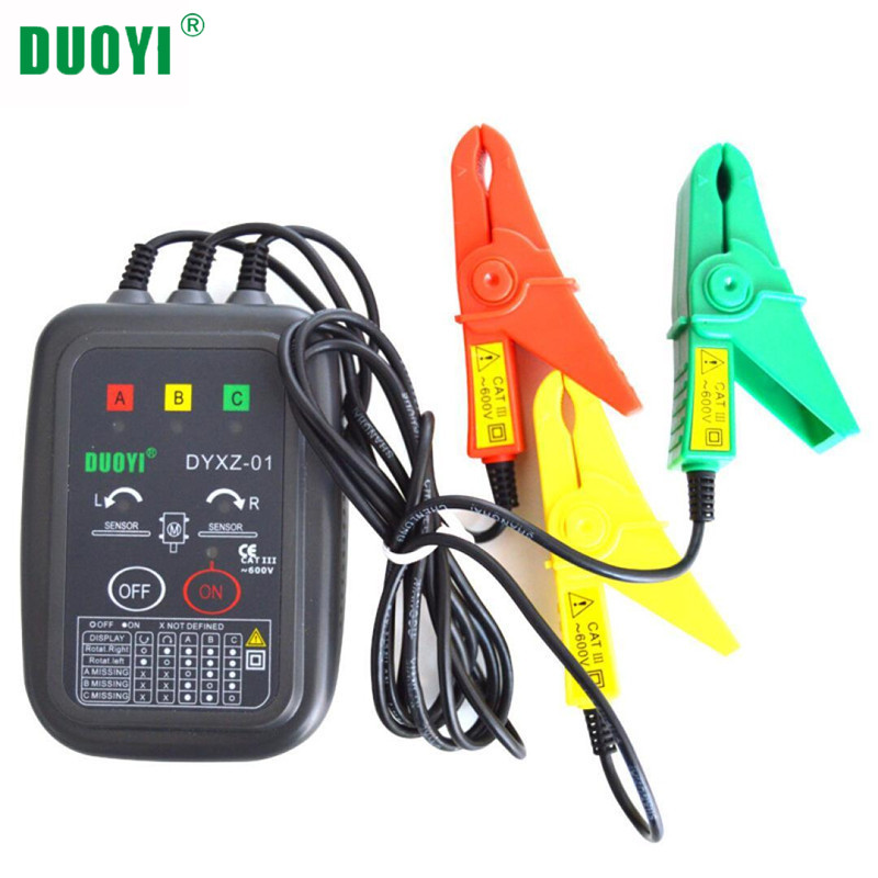 duoyi-dyxz-01-เครื่องตรวจจับเฟสแบบไม่สัมผัสลำดับ-3-เฟสการตรวจจับการแบ่งวงจรการตรวจจับแรงดันไฟฟ้ากระแสสลับการตรวจจับสายไฟมอเตอร์เครื่องทดสอบการหมุน