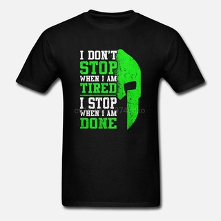 [S-5XL] เสื้อยืด พิมพ์ลาย Spartan Push On I Don Stop สําหรับผู้ชาย 908351