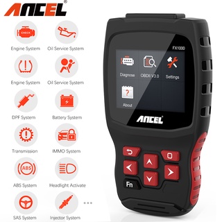 Ancel FX1000 OBD2 เครื่องสแกนเนอร์วินิจฉัยรถยนต์ ABS DPF EPB รีเซ็ตน้ํามัน สําหรับรถยนต์