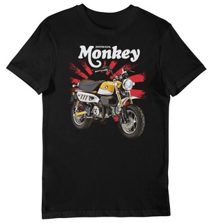 2022 เสื้อยืดแขนสั้นผ้าฝ้าย 100 % พิมพ์ลาย Honda Monkey Bike สําหรับผู้ชาย discount