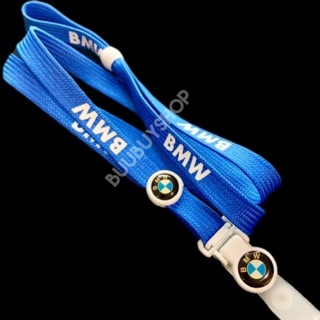 สายคล้องคอ สายคล้องบัตร BMW •BMW land yard necklace •สายห้อยบัตรสีฟ้าเข้ม