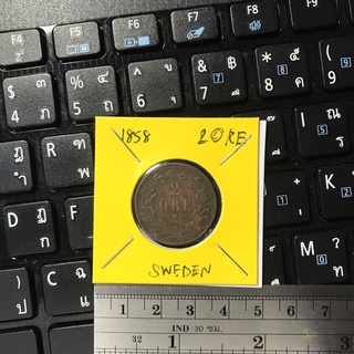 Special Lot No.60518 ปี1858 สวีเดน 2 ORE เหรียญสะสม เหรียญต่างประเทศ เหรียญเก่า หายาก ราคาถูก