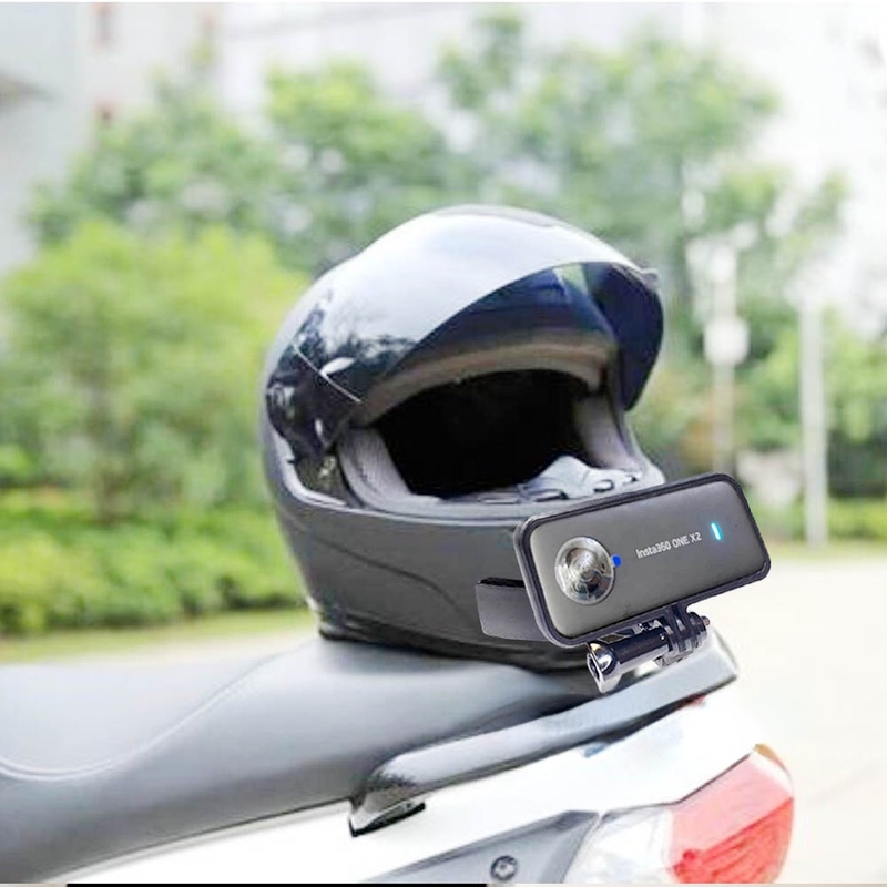 อุปกรณ์เสริมที่วางโทรศัพท์มือถือ-ติดหมวกกันน็อครถจักรยานยนต์-แบบพับได้-สําหรับ-insta-360-one-x2-gopro