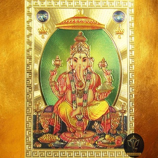 Ananta Ganesh ® ยันต์เจ้าสัว แผ่นทองพระพิฆเนศ (เสริมเงินทองเพิ่มพูน โชค ลาภ วาสนา) ผ่านพิธีสวดโบราณ A160 AG