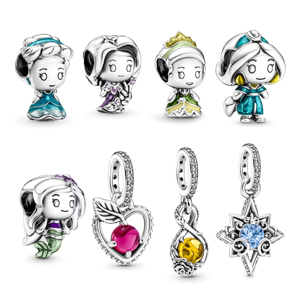 charms-disney-alice-mickey-minnie-สร้อยข้อมือชุบเงินสําหรับผู้หญิง