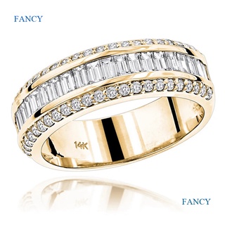 Fancy แหวนหมั้น ประดับเพชร ทอง 18K สําหรับผู้หญิง