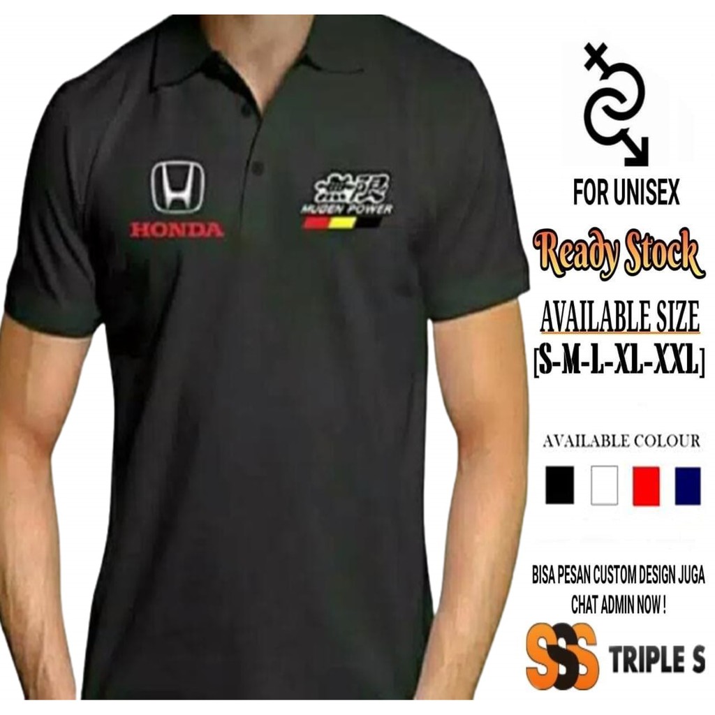 เสื้อโปโล-คอปก-แขนสั้น-เท่ห์-สําหรับรถยนต์-honda