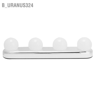 B_uranus324 4LED Dressing Table Light Makeup Wall Lamp Kit Bulbs Mirror for Living Room Bathroom