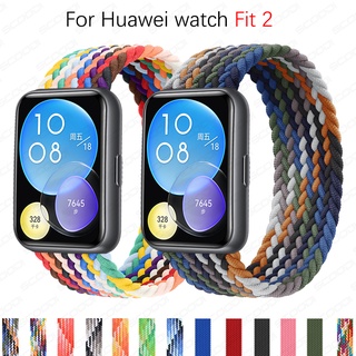 ภาพหน้าปกสินค้าสายนาฬิกาข้อมือไนล่อนถัก แบบยืดหยุ่น อุปกรณ์เสริม สําหรับ Huawei watch Fit 2 Band ซึ่งคุณอาจชอบราคาและรีวิวของสินค้านี้