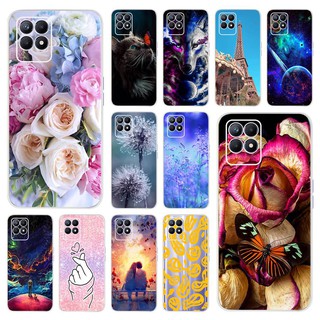Luxury Soft TPU Phone Case For Realme 8 4G / Realme 8 Pro Casing Fashion Flower Printed Back Protection Bumper Realme8 8i Cover