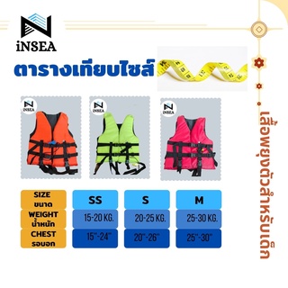 ภาพขนาดย่อของภาพหน้าปกสินค้าเสื้อชูชีพเด็ก ชูชีพเด็ก รุ่น iNSEA for Kids สีสันสดใส ราคาโรงงานผู้ผลิตโดยตรง มีนกหวีดและสายรั้งขา12.12 จากร้าน insea_thailand บน Shopee ภาพที่ 4