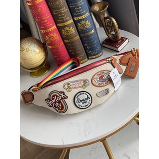 💕Coach Charter Belt Bag With Patches