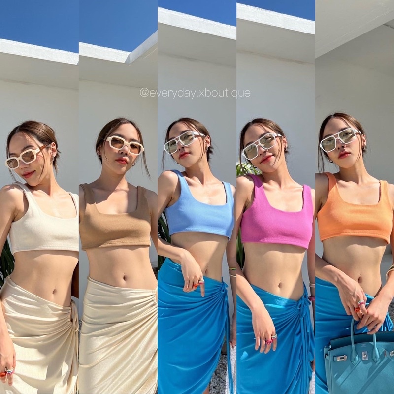 new-arrival-basic-crop-bra-270ฟรีส่ง-มาแล้วค่าา-เสื้อครอปบราทรงเบสิค-ผ้าribเนื้อร่องอย่างดี-รุ่นนี้ทรงสวยมากก