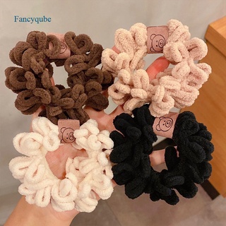 Fancyqube ยางรัดผมผ้าซาตินยืดหยุ่นสูงสําหรับผู้หญิง