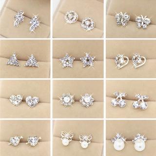 ภาพขนาดย่อของภาพหน้าปกสินค้าKorean Fashion Heart Star Pearl Rhinestone Stud Earrings for Women Girls Charms Jewelry Wholesale จากร้าน magnificent.th บน Shopee