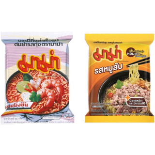 โปรโมชั่น : มาม่า mama บะหมี่กึ่งสำเร็จรูป รสหมูสับ รสต้มยำกุ้ง 1 ซอง