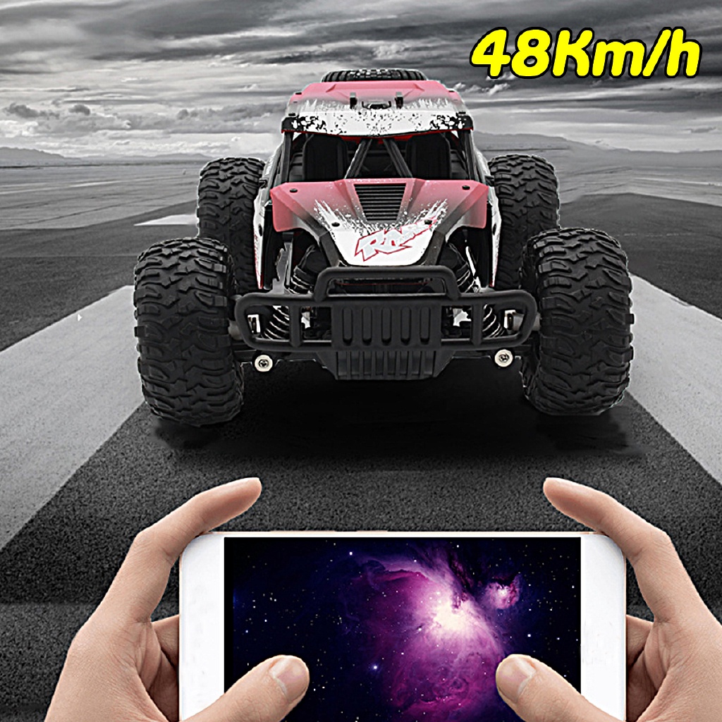 6v-2-4g-4wd-48km-h-speed-phone-electric-rc-car-toy-480p-wifi-camera-wifi-fpv-control-off-road-truck-rtr-ของเล่นพร้อมรีโมทคอนโทรล
