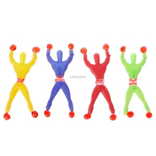 CH [READY STOCK]  Sticky Elastic Spider Man Fun Stretchy Kids Toy Wall Climbing Super Hero Figure
