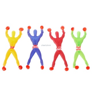 CH [READY STOCK]  Sticky Elastic Spider Man Fun Stretchy Kids Toy Wall Climbing Super Hero Figure
