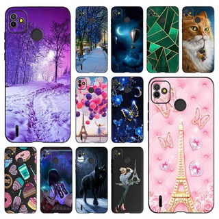 Soft Case Tecno Pop 5 Black Silicone Casing Pairs Tower Fashion Patterns Matte Cover Tecno Pop 5P POP5 BD2P Bumper