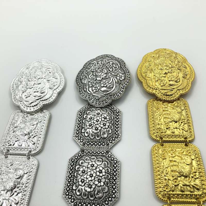 vintage-jewelry-เครืองประดับโบราณเข็มขัดดอกไม้อีสานชุดล้านนาไทหัวเข็มขัดเงินโบราณสีทองthai-belts