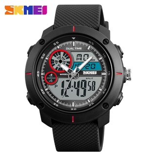 SKMEI Sport Watch Men Double Time 5Bar Waterproof Watches Alarm Clock Chrono Dual Display Wristwatches relogio