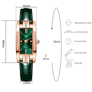 ภาพขนาดย่อของภาพหน้าปกสินค้านาฬิกาข้อมือ ทรงสี่เหลี่ยม ขนาดเล็ก สีเขียว แบบเรียบง่าย สไตล์เรโทร สําหรับผู้หญิง จากร้าน dream001.th บน Shopee ภาพที่ 8